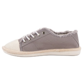 SHELOVET Espadrilles à lacets jaune 5