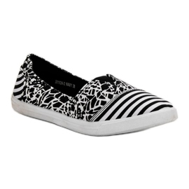 Sweet Shoes Slipons Avec Motif blanc noir 1