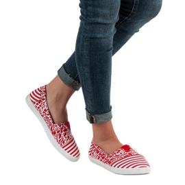 Sweet Shoes Slipons Avec Motif blanche rouge 5