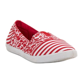 Sweet Shoes Slipons Avec Motif blanc rouge 1