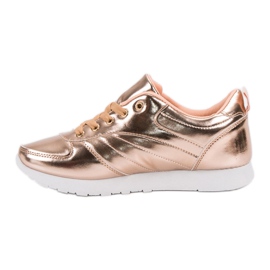SHELOVET Chaussures de sport laquées jaune 1