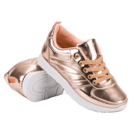 SHELOVET Chaussures de sport laquées jaune 2