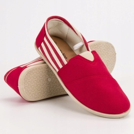 SHELOVET Baskets à enfiler confortables rouge 1