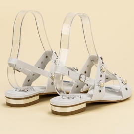 Kylie Sandales plates confortables blanc 1