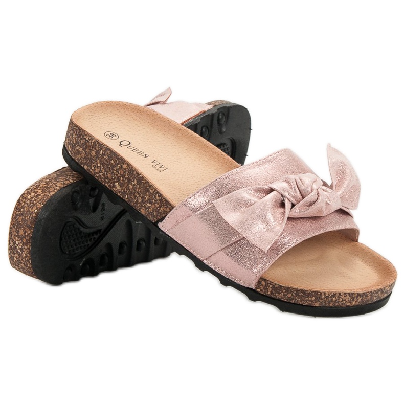 Queen Vivi Pantoufles Décontractées Avec Paillettes rose 1