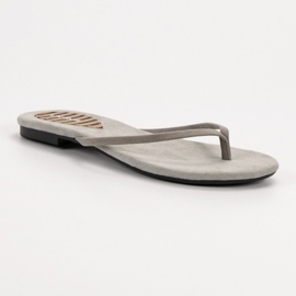 SHELOVET Des tongs classiques gris 2
