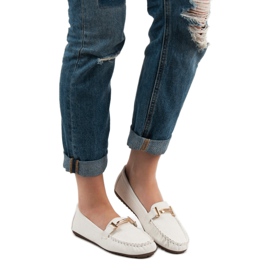 Top Shoes Mocassins blancs femme 1
