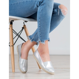 SHELOVET Slipons brillants gris 2