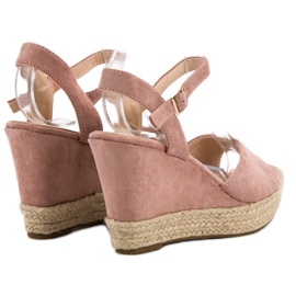 Bello Star Sandales espadrilles rose 1