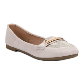 Top Shoes Ballerines élégantes gris 1
