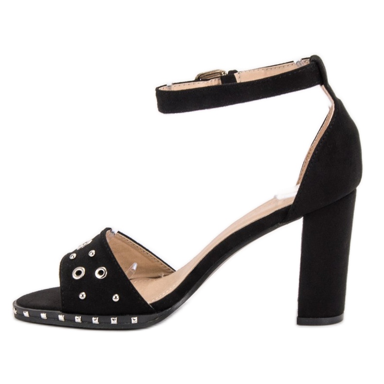 SHELOVET Sandales Avec Strass noir 2