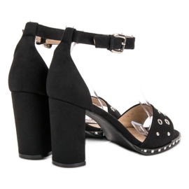 SHELOVET Sandales Avec Strass noir 1