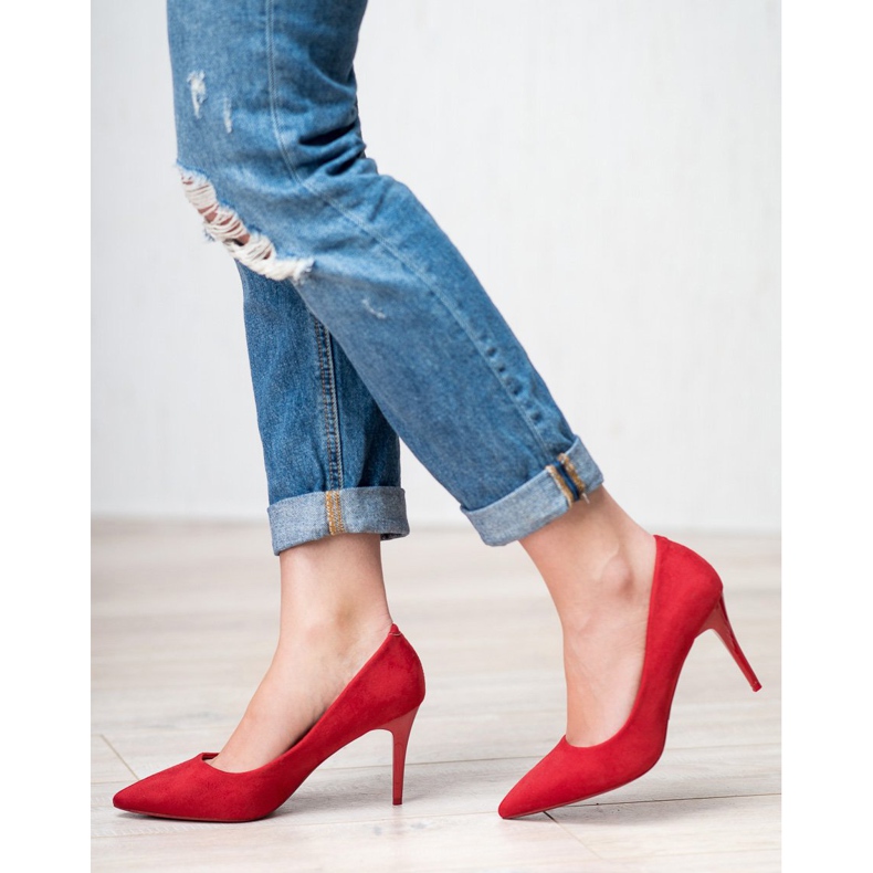 Jumex Talons en daim rouge 1