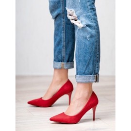 Jumex Talons en daim rouge 6