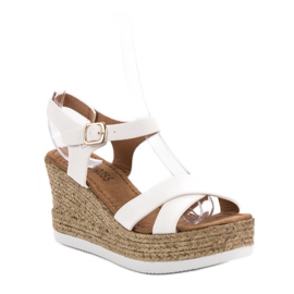 JESSY ROSS Sandales en daim blanches 2