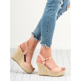 Sandales poudre rose 2