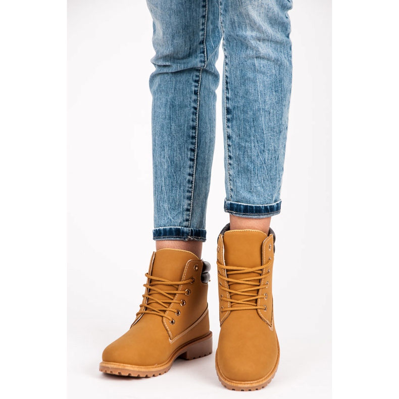 Coco Perla Trappeurs à lacets marron brun 1