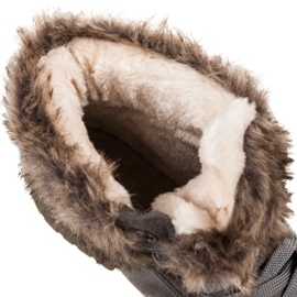 New Tlck Trappeurs en daim avec fourrure gris 7