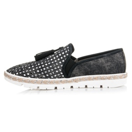 Kylie Espadrilles Slipony ajourées le noir 3