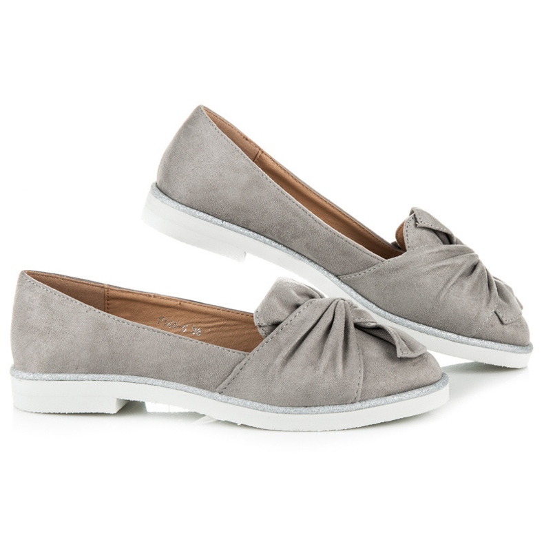 Vices Chaussures en daim avec décorations scintillantes gris 1