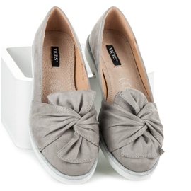 Vices Chaussures en daim avec décorations scintillantes gris 2