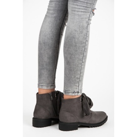 Bestelle Bottines à ruban gris 1
