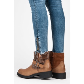 Kylie Bottes de rock brun 1