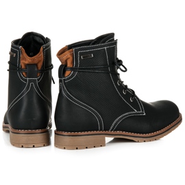 Juliet Bottes noires sur un talon plat le noir 4