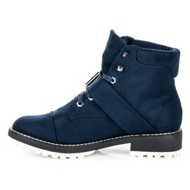 Vices New Collection Trappeurs en suède bleu 3