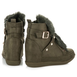 Kylie Baskets Avec Fourrure vert 4