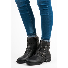 Erynn Travailleurs à la mode attachés avec une fermeture éclair noir 2