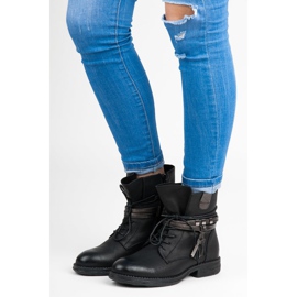 Queentina Bottes noires fermées par une fermeture éclair 1