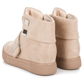 Seastar Baskets compensées en daim brun 4