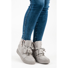Seastar Baskets compensées en daim gris 1