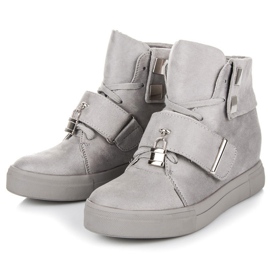 Seastar Baskets compensées en daim gris 4