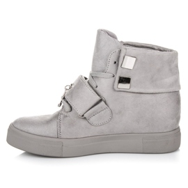 Seastar Baskets compensées en daim gris 2