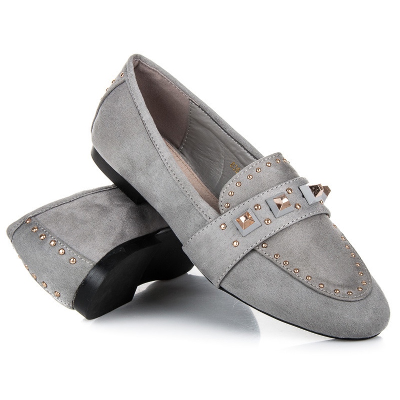 Vices Mocassins en daim gris 2