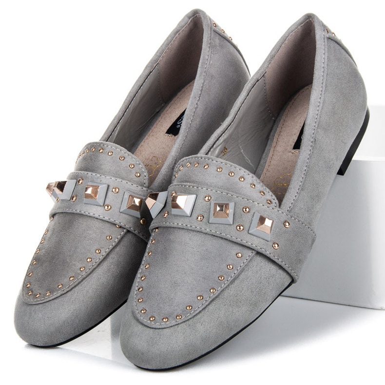 Vices Mocassins en daim gris 1