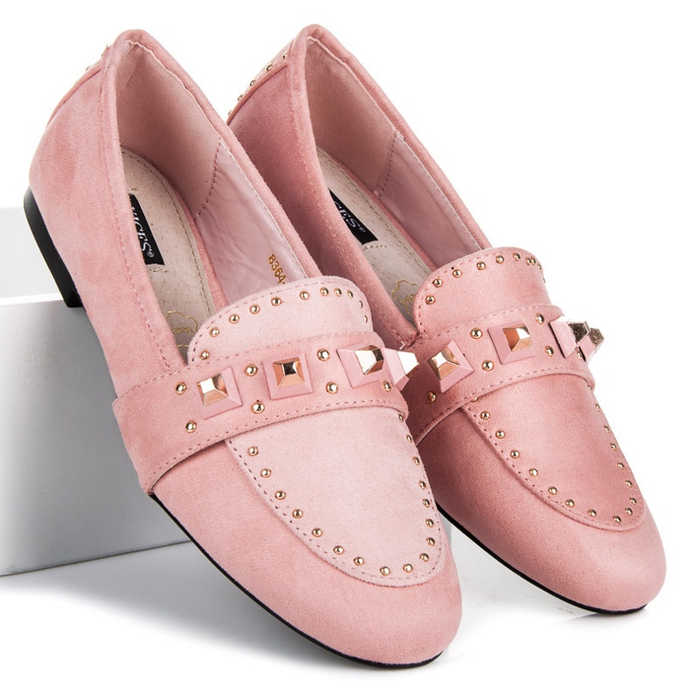 Vices Mocassins en daim rose 1