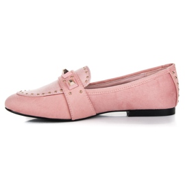 Vices Mocassins en daim rose 2