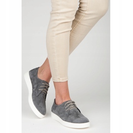 Vinceza Chaussures de sport en cuir gris 1