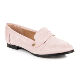 Seastar Mocassins en daim rose 4