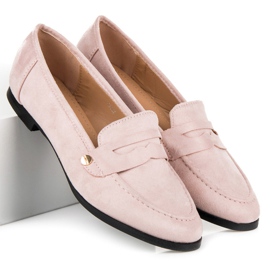 Seastar Mocassins en daim rose 3