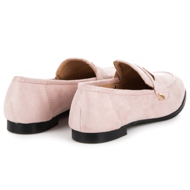 Seastar Mocassins en daim rose 6
