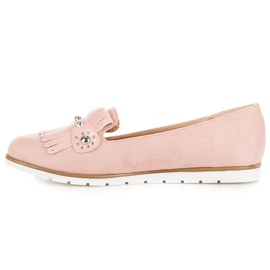 Seastar Mocassins En Daim À Franges rose 4