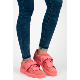 Puma suède coeur snk jr rose 1