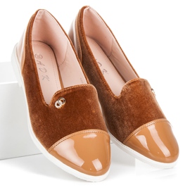 Ballerines en velours brun 3