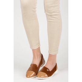 Ballerines en velours brun 1