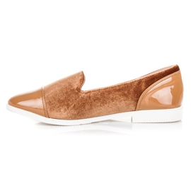 Ballerines en velours brun 5