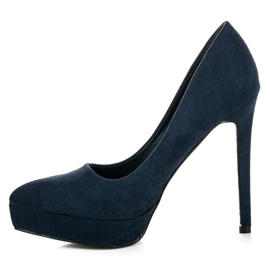 Bestelle Talons En Daim Sur La Plateforme bleu 3